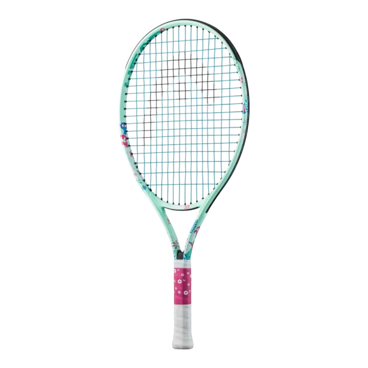 Raqueta de tenis junior Radach Sports Head Coco 23 de aluminio en color verde menta con detalles florales