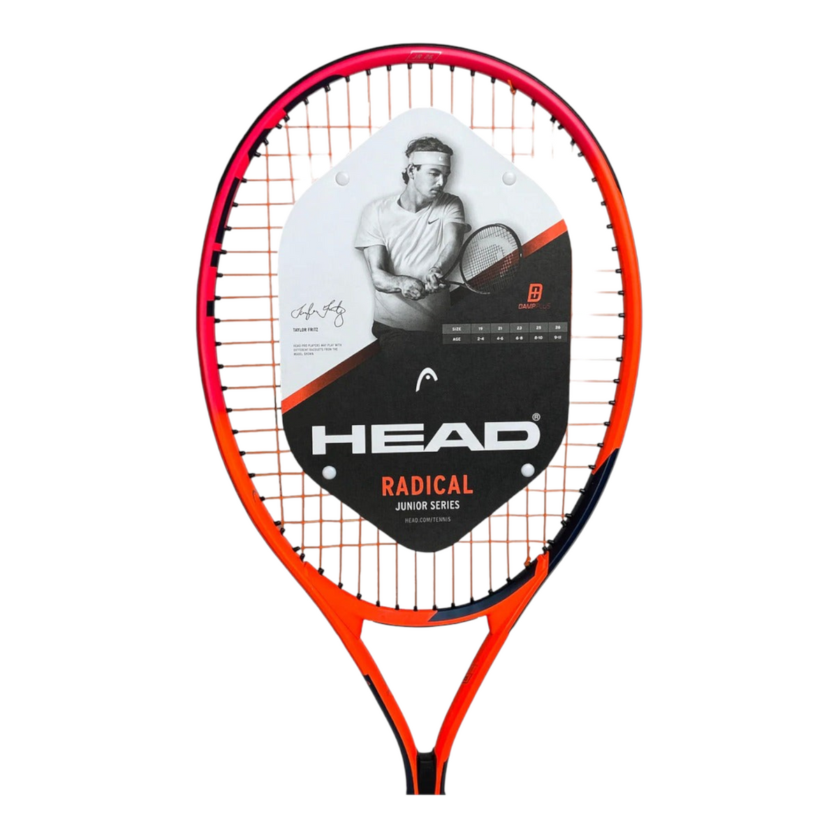 Raqueta de tenis Radach Sports Head Radical Junior 25 de aluminio en colores naranja y negro para niños