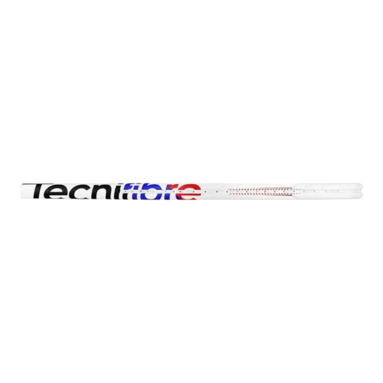 Raqueta de tenis Tecnifibre Tfight 305 Isoflex blanca con detalles en rojo y azul de Radach Sports