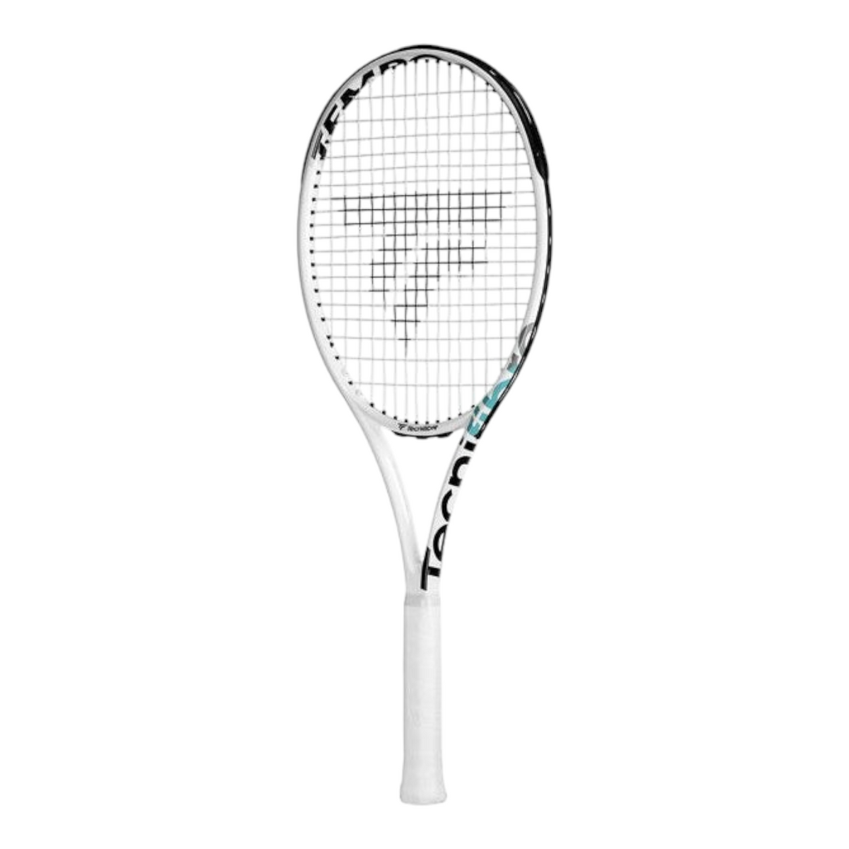Raqueta de tenis Radach Sports Tecnifibre Tempo 298 Iga Swiatek con marco blanco brillante y patrón de encordado 16x19
