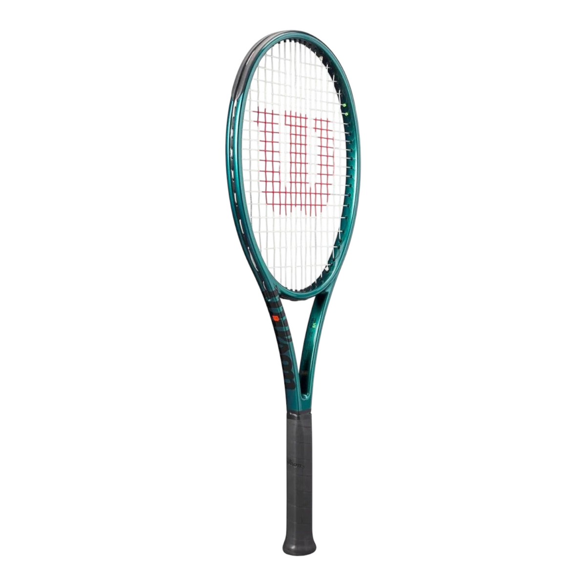Raqueta de tenis Radach Sports Wilson Blade Pro 98 V9 en color verde esmeralda con patrón de encordado 16x19