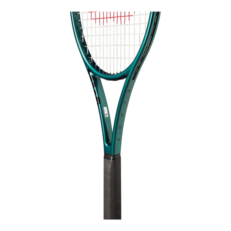 Raqueta de tenis Radach Sports Wilson Blade Pro 98 V9 en color verde esmeralda con diseño profesional