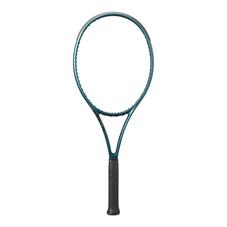Raqueta de tenis Radach Sports Wilson Blade 100UL V9 en color verde esmeralda mate con diseño ligero y profesional