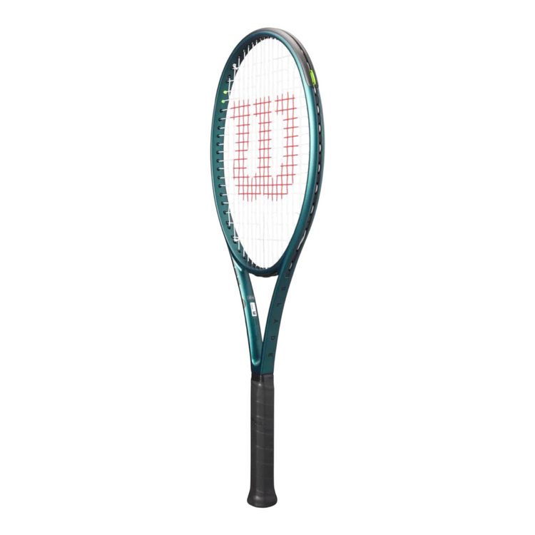 Raqueta de tenis Radach Sports Wilson Blade 100UL V9 en color verde esmeralda mate con diseño ligero y profesional
