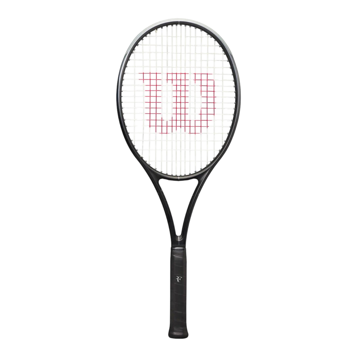 Raqueta de tenis Radach Sports Wilson RF 01 Laver Cup 2024 en color negro con logo rojo en el encordado