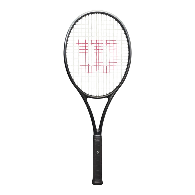 Raqueta de tenis Radach Sports Wilson RF 01 Laver Cup 2024 en color negro con logo rojo en el encordado