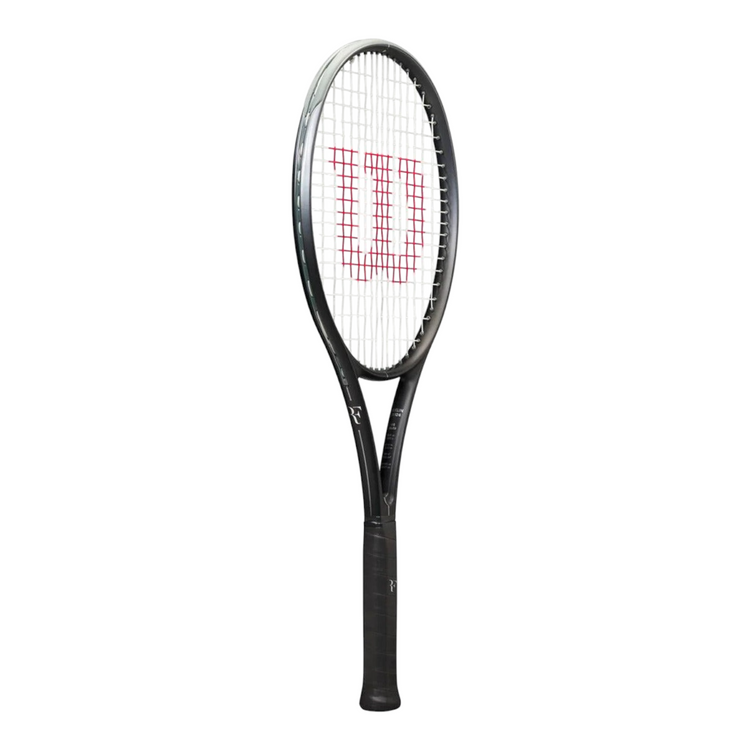 Raqueta de tenis Radach Sports Wilson RF 01 Laver Cup 2024 negra con logo rojo en el encordado