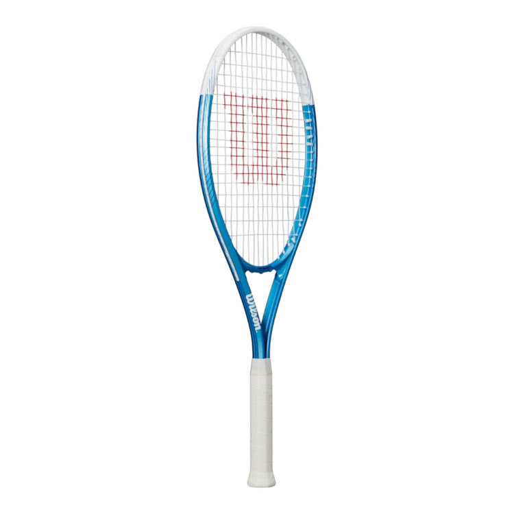 Raqueta de tenis Wilson Ultra Power 112 XL en color azul y blanco, disponible en Radach Sports para principiantes.