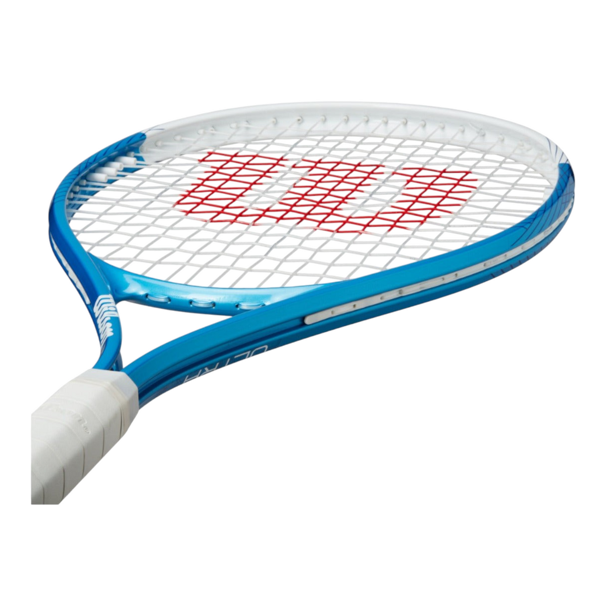 Raqueta de tenis Radach Sports Wilson Ultra Power 112 XL de aleación azul y blanca con encordado de gran tamaño