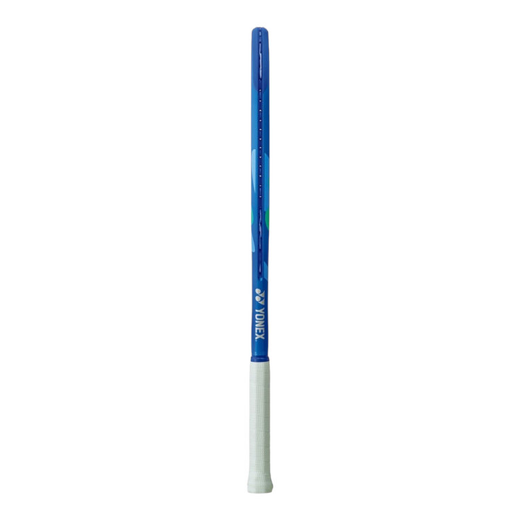Raqueta de tenis Yonex Ezone Alpha de Radach Sports en color azul con diseño Blue Blast y empuñadura blanca