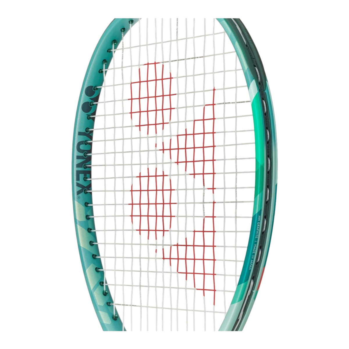 Raqueta de tenis Yonex Percept 97H de Radach Sports en color verde oliva con detalles fucsia y marco de grafito