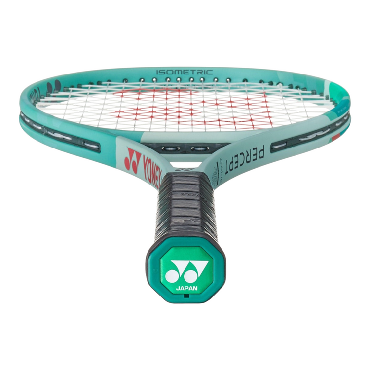 Raqueta de tenis Radach Sports Yonex Percept Game en color verde menta con diseño ergonómico y tecnología Isometric