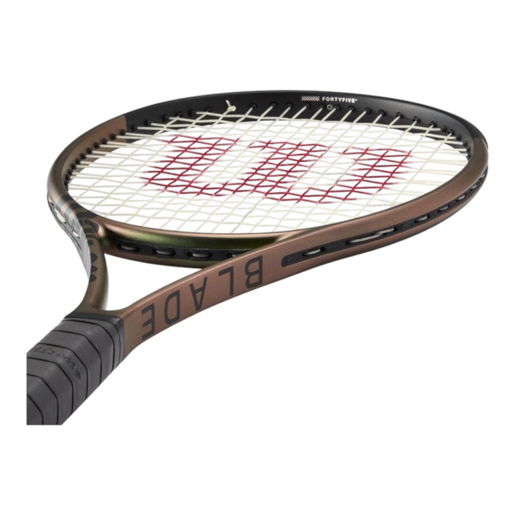 Raqueta de tenis Radach Sports Wilson Blade 98 V8 con acabado metalizado que cambia de color y patrón 16x19