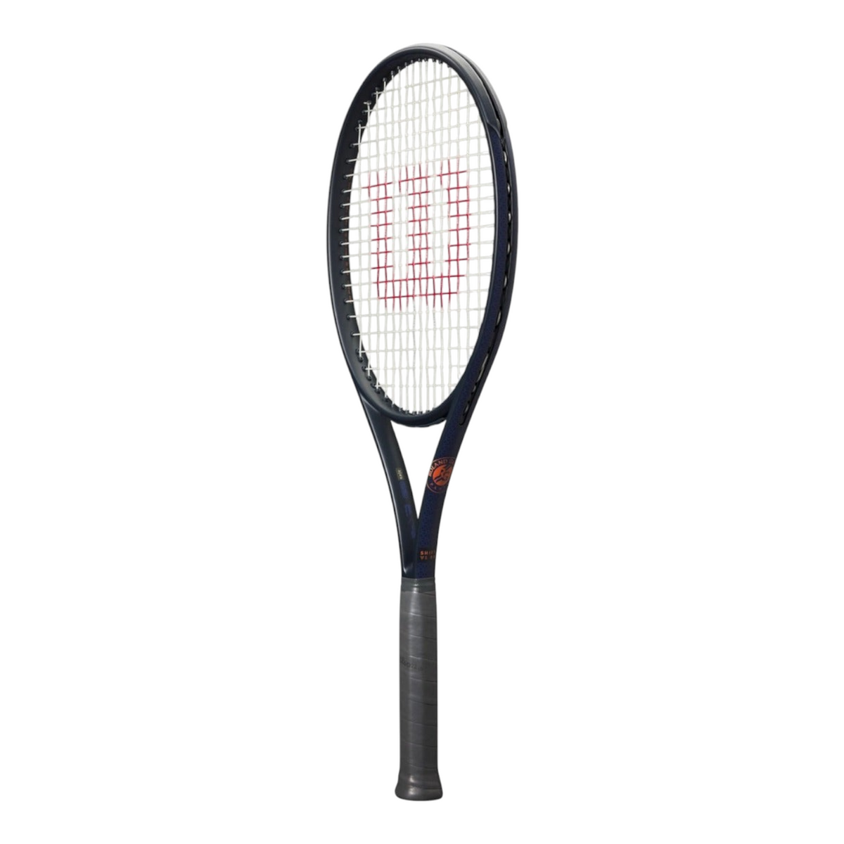 Raqueta de tenis Radach Sports Wilson Shift 99 V1 Roland-Garros 2025 en color azul oscuro con detalles en naranja