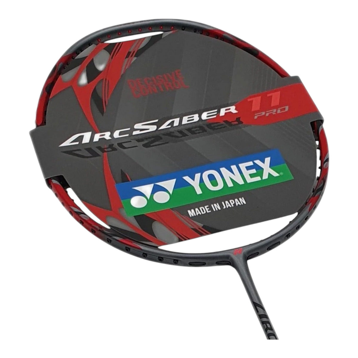 Raqueta de bádminton Yonex Arcsaber 11 Pro en color gris perla con detalles rojos, disponible en Radach Sports.