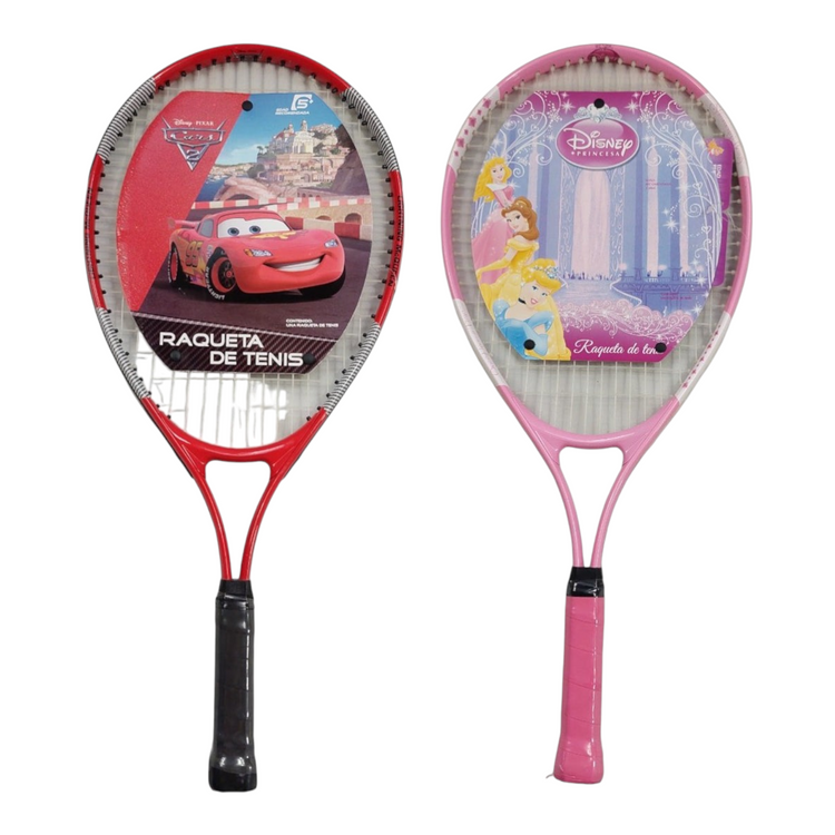 Pack de 2 raquetas de tenis Radach Sports de 23 pulgadas con diseños de Cars y Princesas Disney para niños