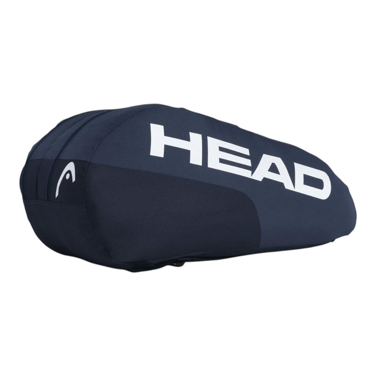 Raquetero Radach Sports Head Base M azul marino con capacidad para 6 raquetas, diseño ergonómico y logo blanco