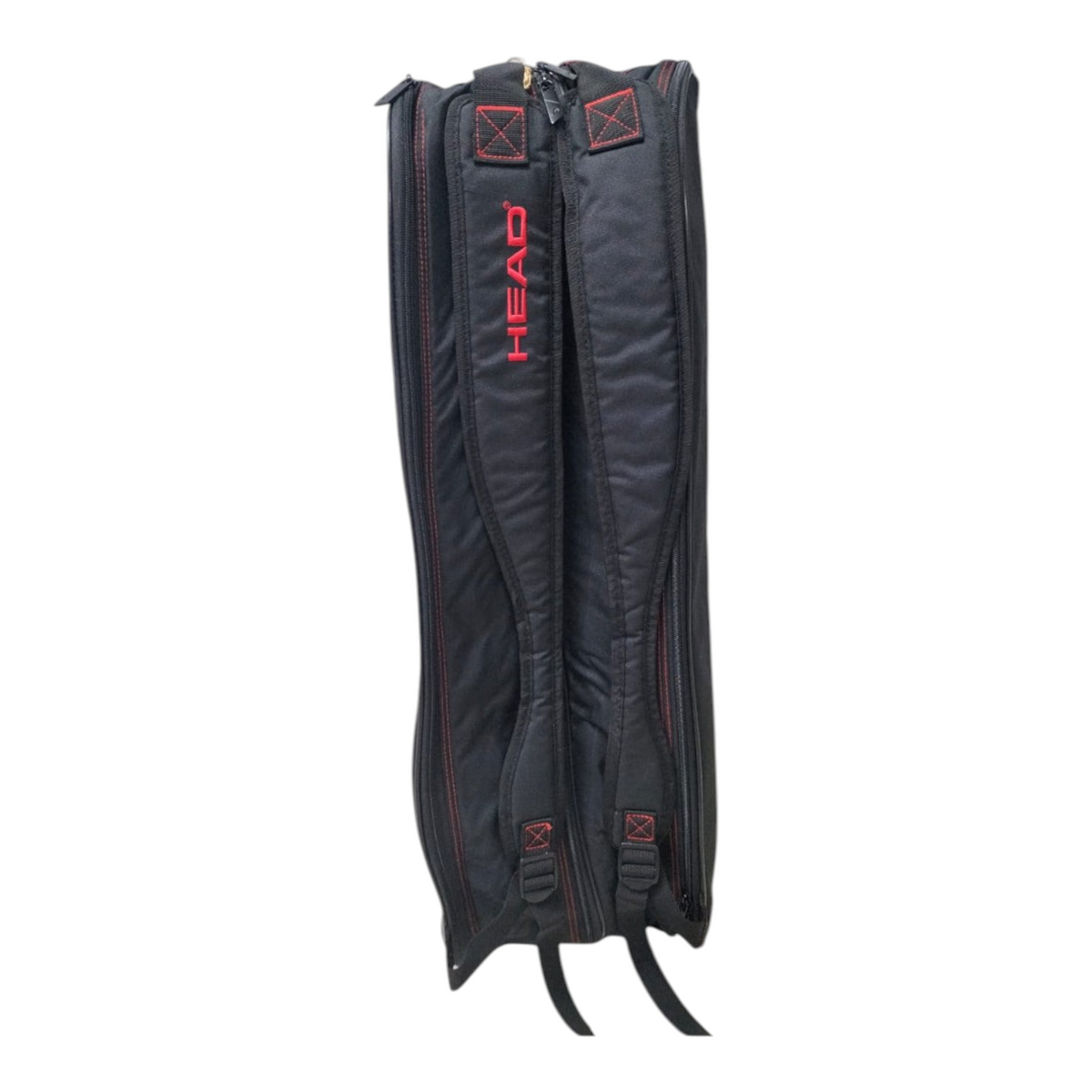 Raquetero Head Tour 6r negro con detalles en rojo de Radach Sports, vista lateral de la bolsa de tenis