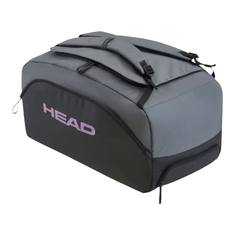 Raquetero Radach Sports Head Pro X Duffle Bag en gris y negro con logo, fabricado con materiales reciclados.
