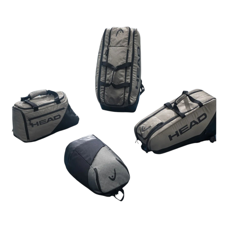 Raquetero Radach Sports Head Pro X Bag L en color gris y negro con capacidad para 9 raquetas y tecnología CCT+