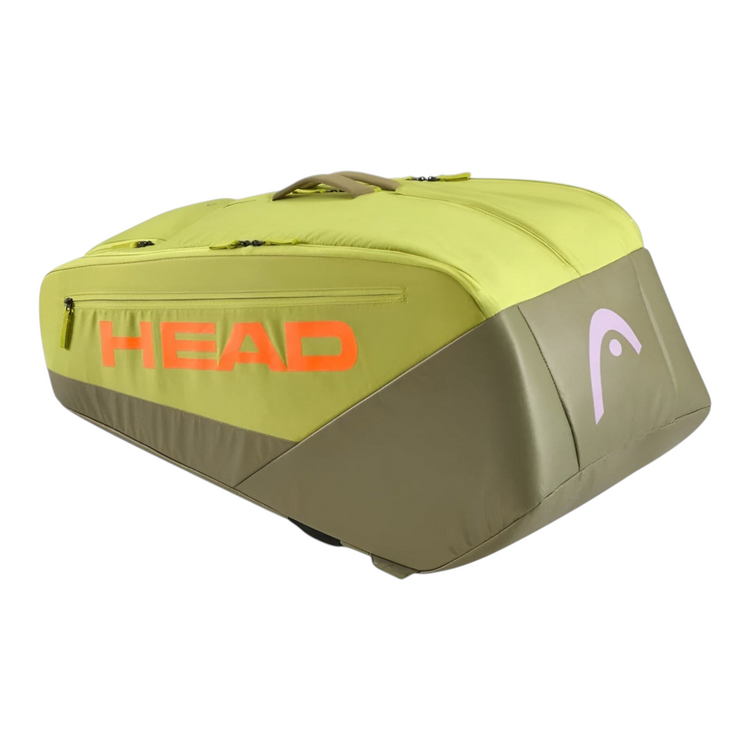 Raquetero Radach Sports Head Pro XL KIFO verde y oliva con capacidad para 12 raquetas y compartimento térmico CCT+