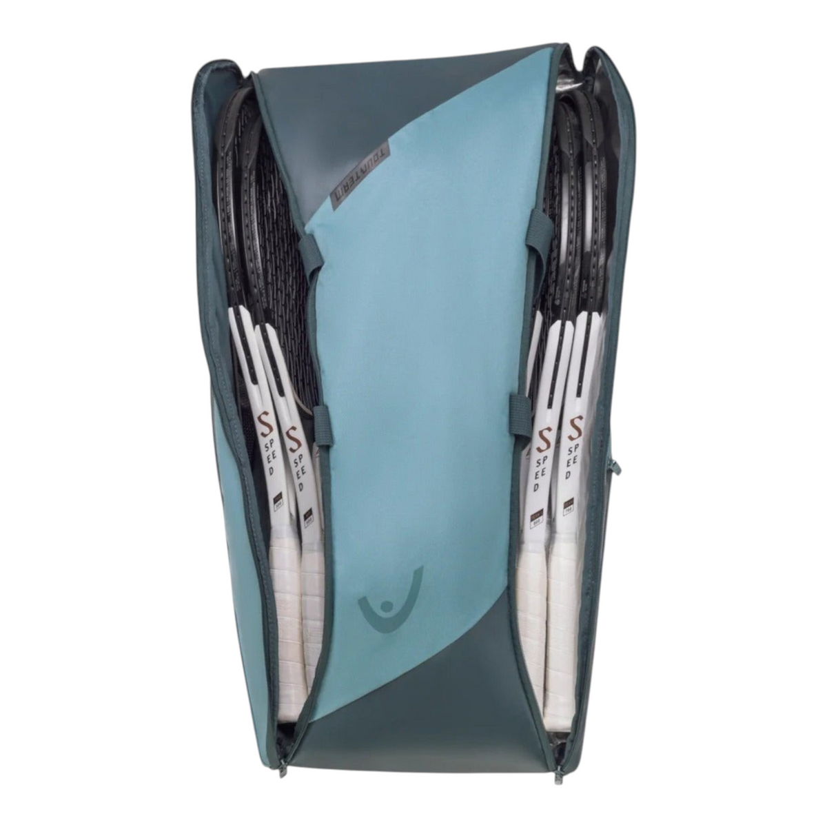 Raquetero Radach Sports Head Tour L en tonos azul y gris con capacidad para nueve raquetas de tenis