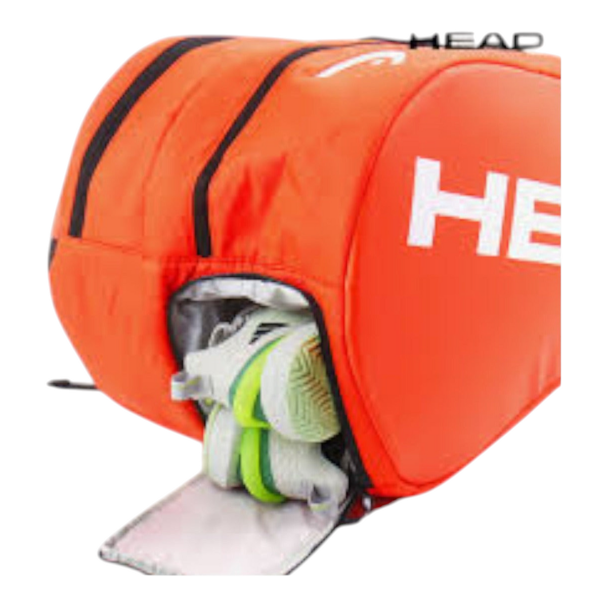Raquetero Radach Sports Head Tour L naranja con compartimento inferior abierto para zapatillas de tenis