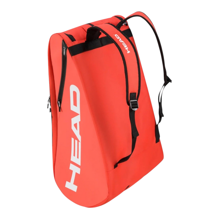 Raquetero Radach Sports Head Tour XL rojo con capacidad para 12 raquetas, correas tipo mochila y diseño ergonómico