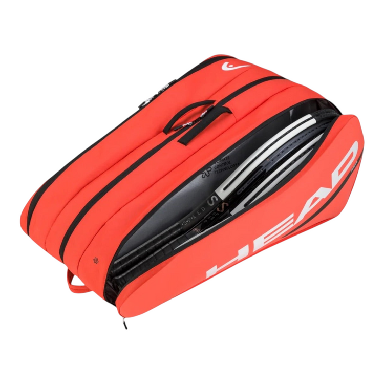 Raquetero Radach Sports Head Tour XL rojo con compartimentos para 12 raquetas y tecnología de control térmico CCT+