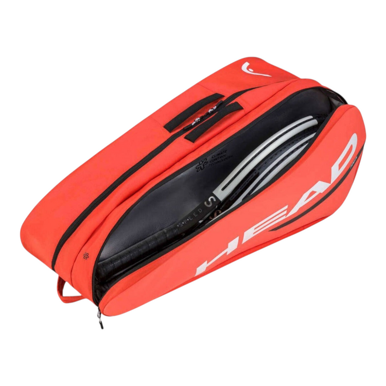 Raquetero Radach Sports HEAD Tour L rojo con compartimento térmico CCT+ para raquetas de tenis