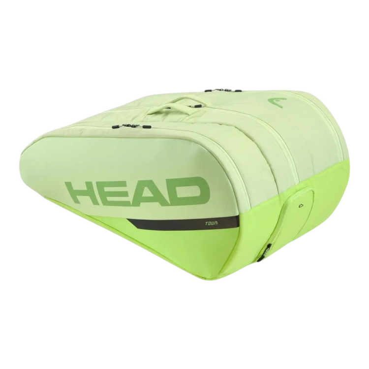 Raquetero Radach Sports Head Tour XL Extreme en verde fosforescente con capacidad para 15 raquetas y diseño acolchado
