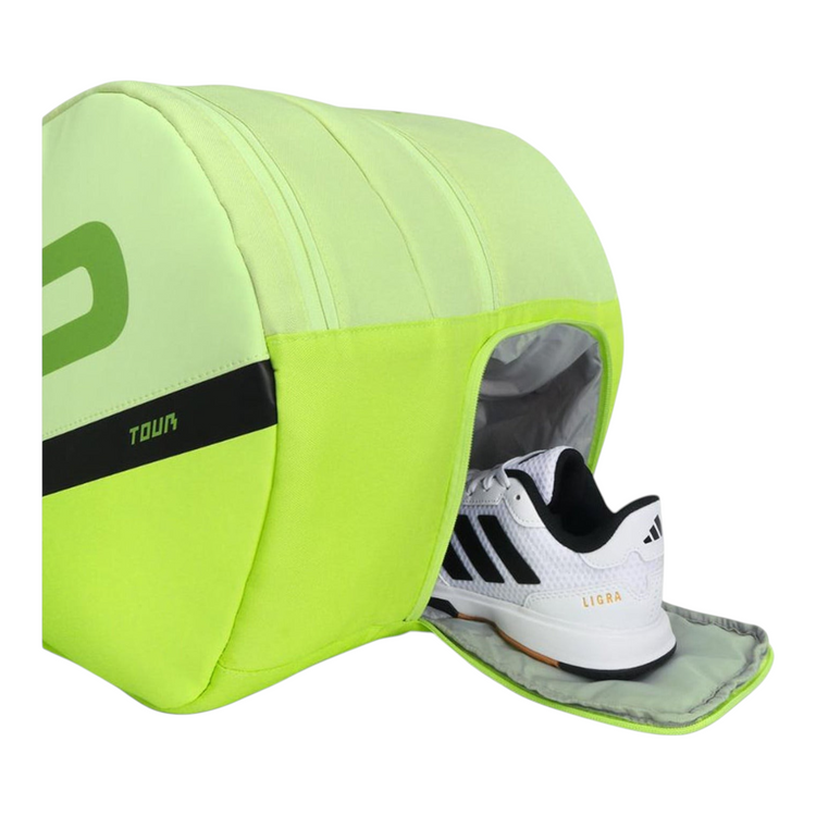 Raquetero Radach Sports Head Tour Extreme L verde fosforescente con compartimento para calzado abierto