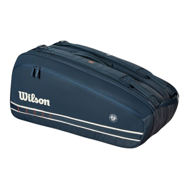 Raquetero Radach Sports Wilson Super Tour 9pk azul marino con detalles de Roland Garros y compartimento térmico