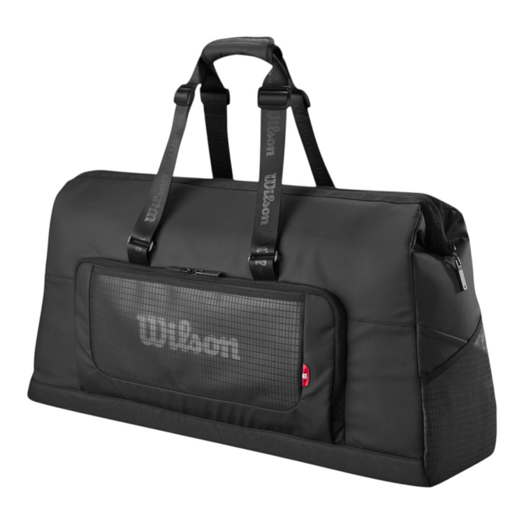 Raquetero Wilson Lifestyle de Radach Sports en color negro, fabricado en poliéster resistente con correas ajustables.