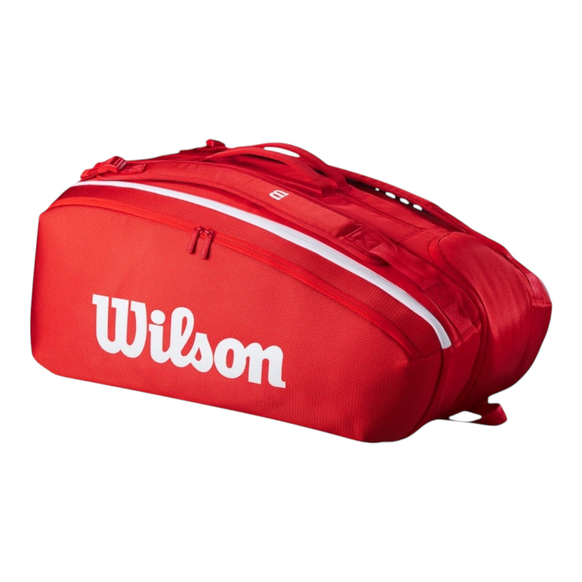 Raquetero Radach Sports Wilson Super Tour 15pk en color rojo con compartimentos térmicos y diseño profesional