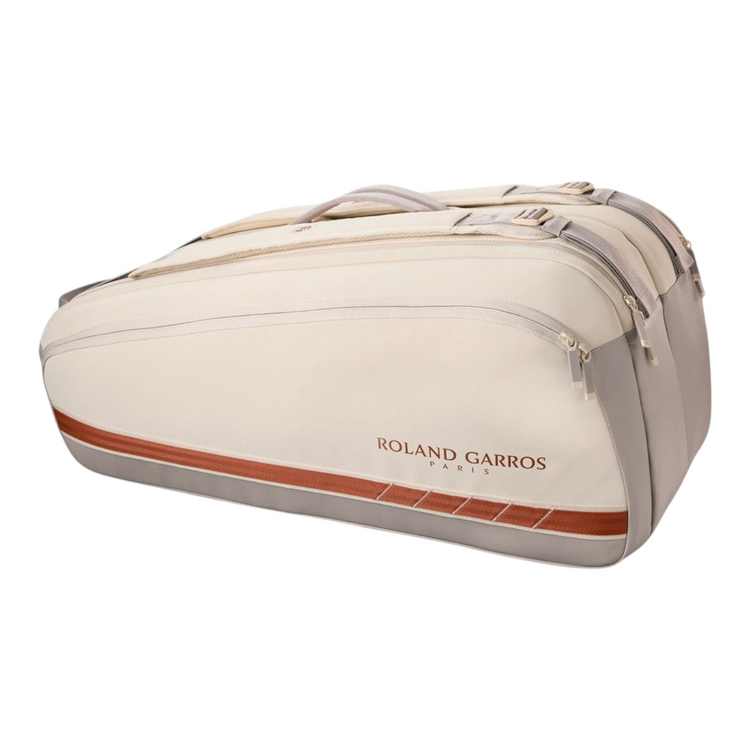 Raquetero Radach Sports Wilson Super Tour 9pk Roland Garros 2025 en color crema con detalles en terracota