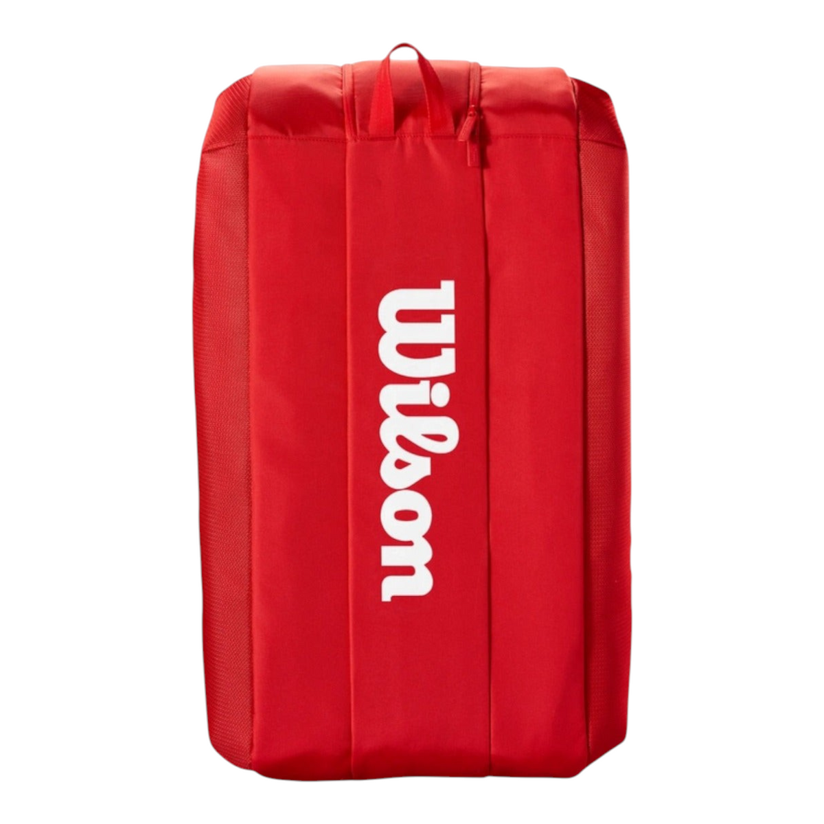 Raquetero Radach Sports Wilson Super Tour 15pk en color rojo vibrante con logo blanco y compartimentos espaciosos