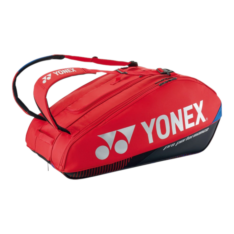 Raquetero Radach Sports Yonex Pro 9 raquetas en color rojo escarlata con compartimento térmico y correas acolchadas