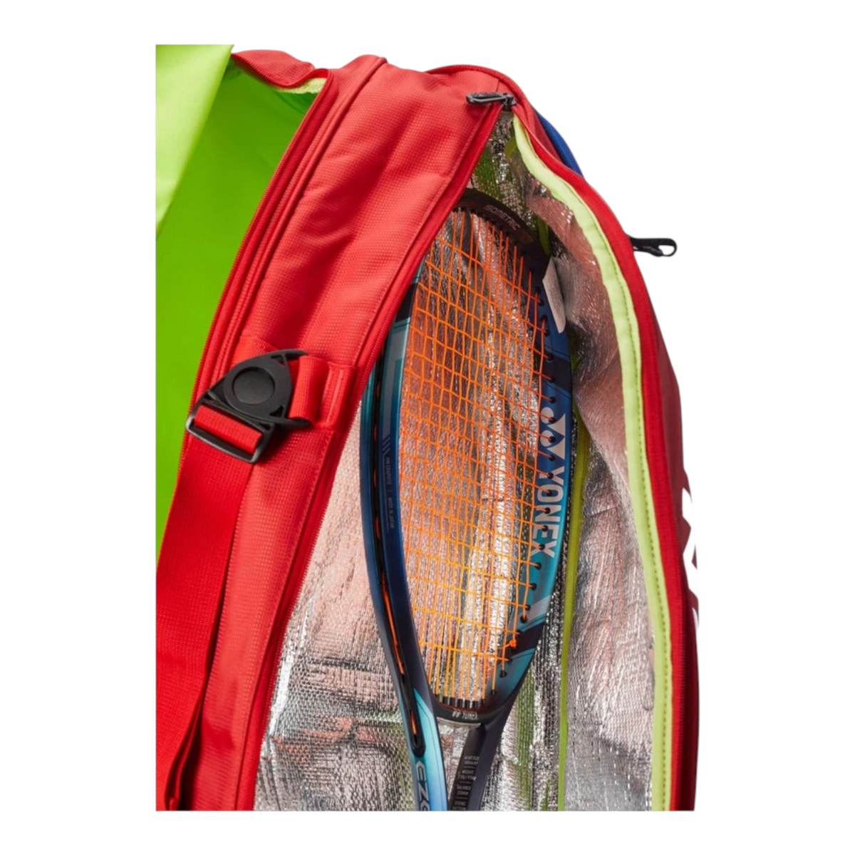 Raquetero Radach Sports Yonex Pro rojo con compartimento térmico para raquetas de tenis