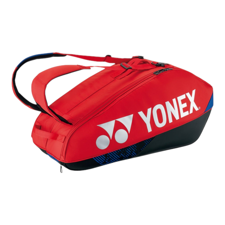 Raquetero Radach Sports Yonex Pro 6 raquetas en color rojo escarlata con compartimentos y correas ajustables