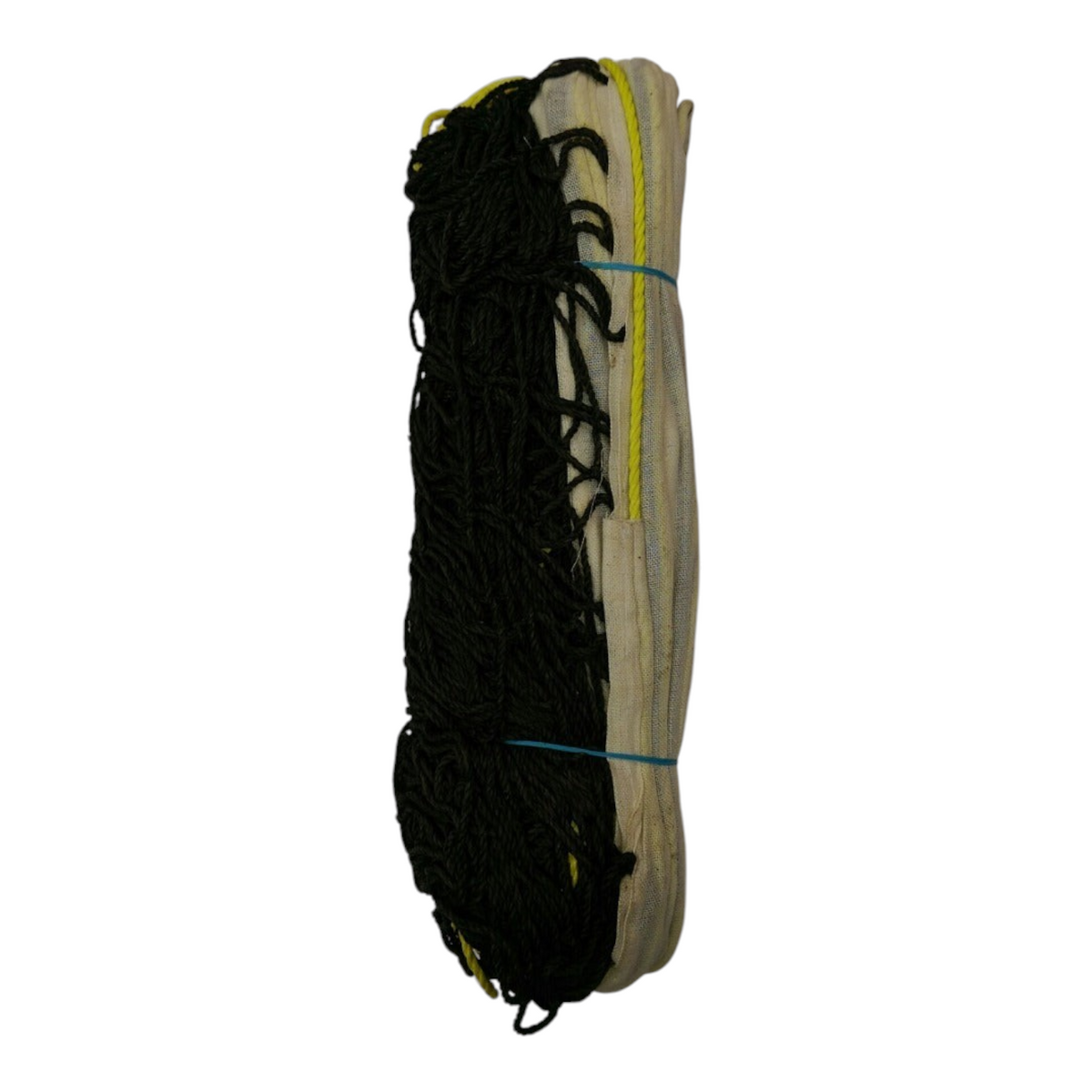Red para voleibol Radach Sports de poliéster negro con bordes de manta blanca, medida oficial y cuadros de 15x15 cm
