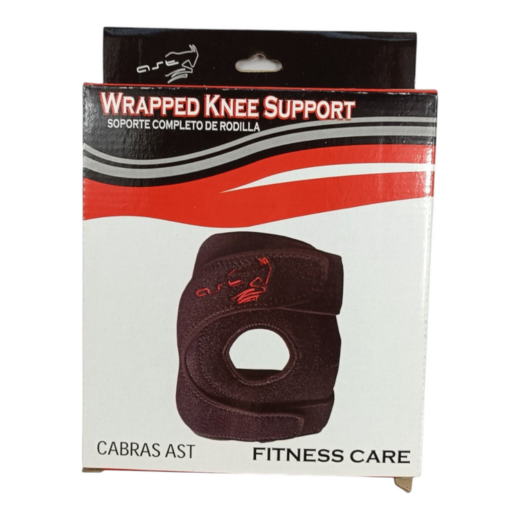 Rodillera de neopreno negra Radach Sports con doble gancho ajustable para soporte y protección en entrenamientos