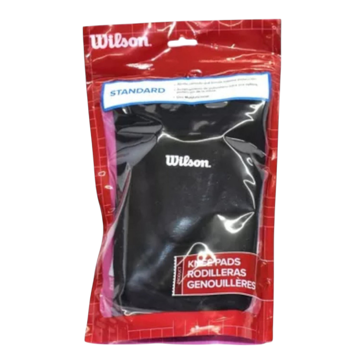 Rodilleras de voleibol negras Wilson en su empaque original de Radach Sports para protección deportiva