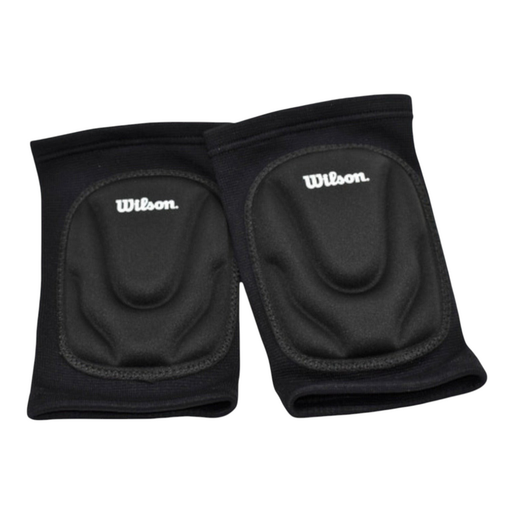 Rodilleras de voleibol negras Wilson de Radach Sports con acolchado protector para mayor seguridad en la cancha