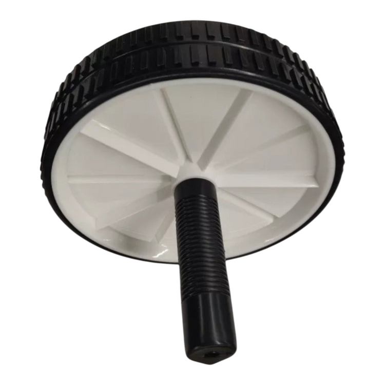 Rueda para abdominales Radach Sports de color blanco y negro con diseño ergonómico para entrenamiento de core