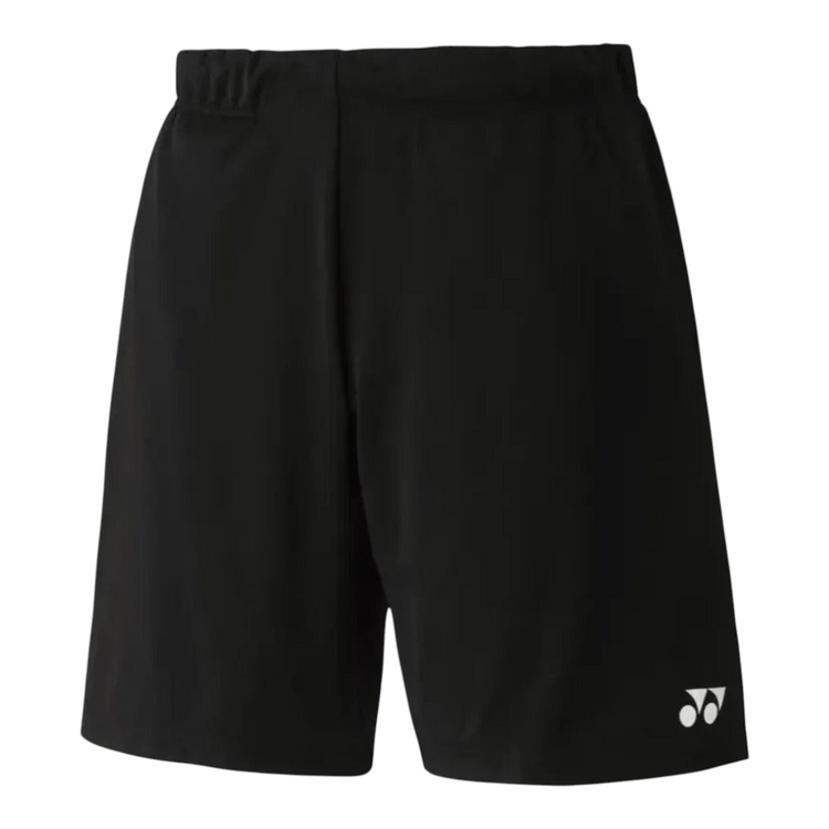 Short deportivo Radach Sports Yonex YM0004EX negro para hombre con pretina elástica y logo blanco en la pierna