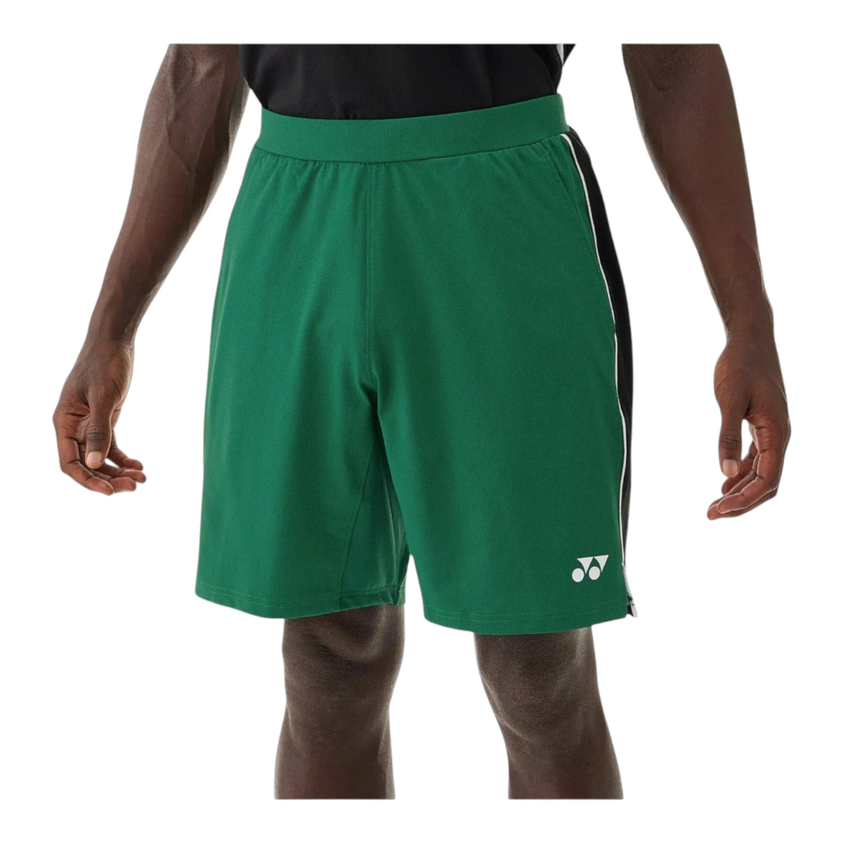 Short deportivo Radach Sports Yonex 15199EX en color verde oscuro con cintura elástica y tejido de secado rápido