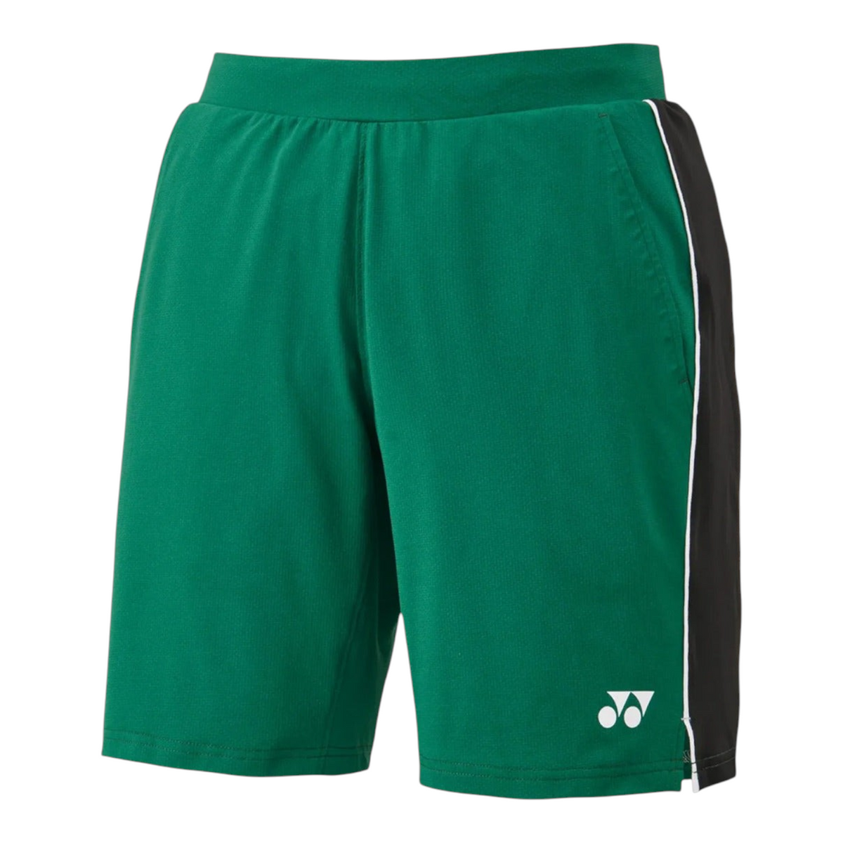 Short deportivo Radach Sports Yonex 15199EX en color verde oscuro con cintura elástica y bolsillos laterales