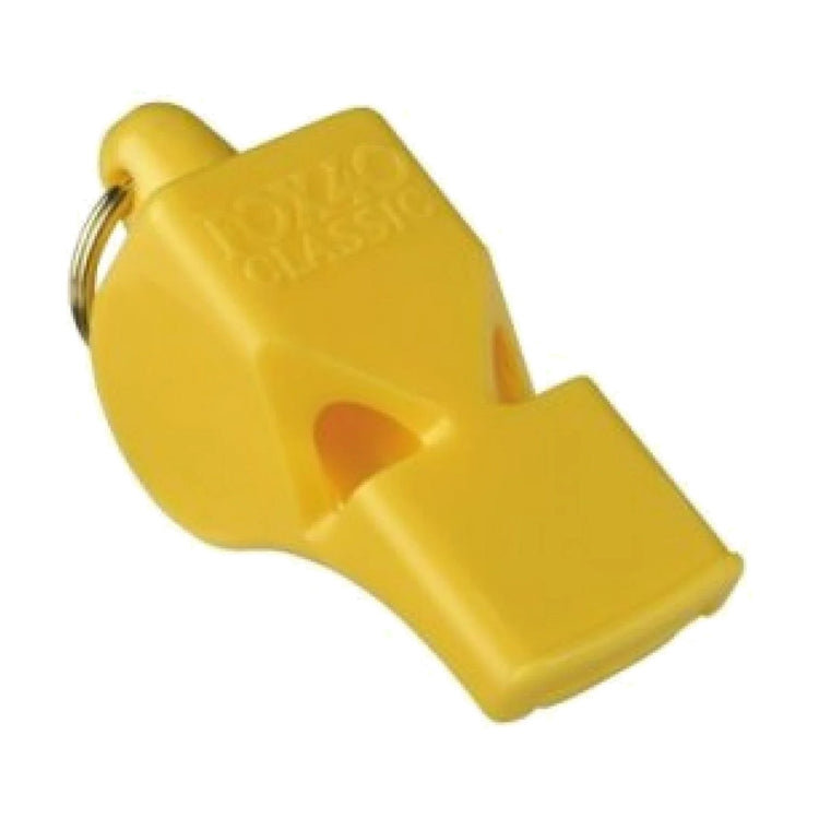 Silbato Fox 40 Clasico de color amarillo para arbitros, disponible en Radach Sports
