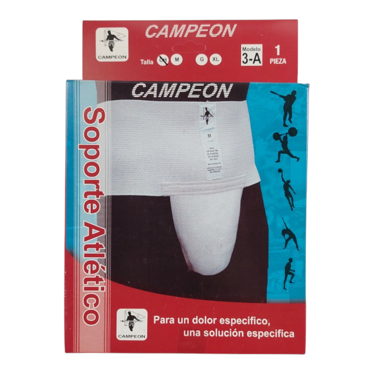 Soporte deportivo Radach Sports Campeón talla mediana en color blanco con diseño ergonómico y transpirable